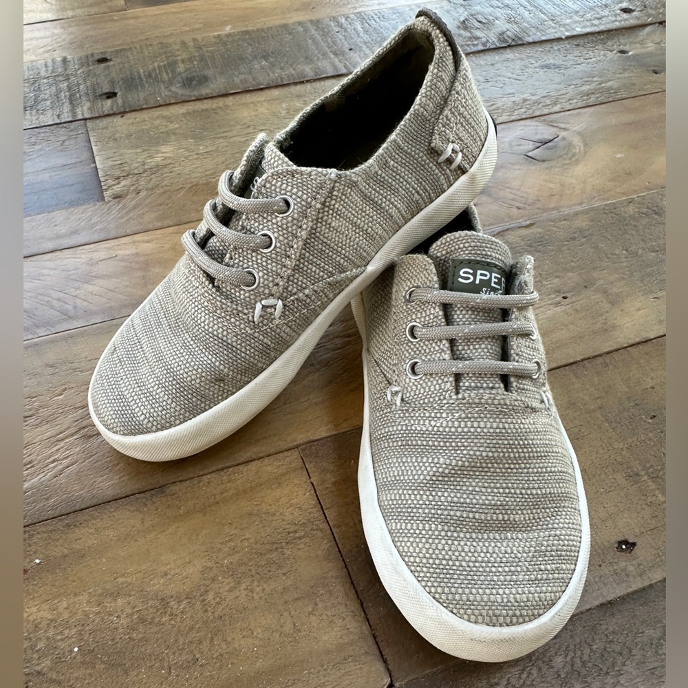 Sperry Boys Tan slip on sneakers